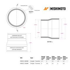 Mishimoto Duracore 3.5in to 4in Transition Coupler - Circuit Hero
