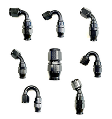 Fragola -10AN Real Street x 30 Degree Hose End Black For PTFE Hose - Circuit Hero