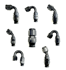 Fragola -8AN Real Street x 60 Degree Hose End Black For PTFE Hose - Circuit Hero