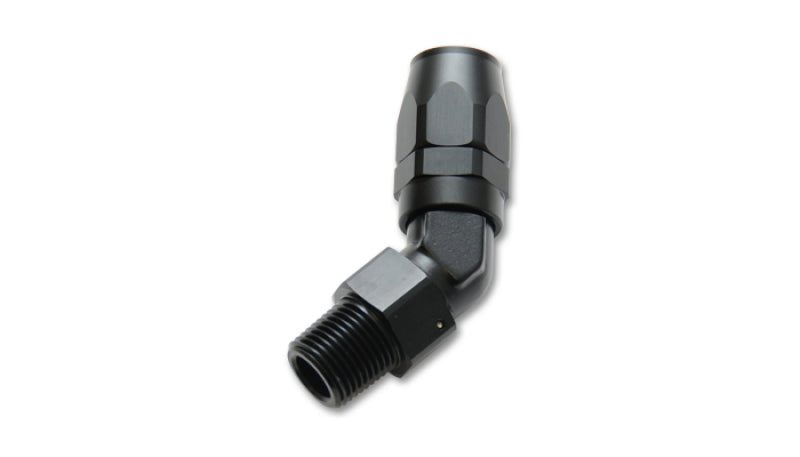 Vibrant -8AN Male NPT 45Degree Hose End Fitting - 1/4 NPT - Circuit Hero