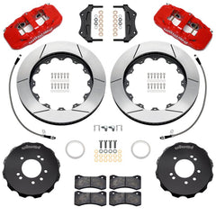 Wilwood 99-02 Nissan Skyline Aerolite 6R Front BBK w/ 14.00in Slotted Rotors & Flexlines - Red - Circuit Hero