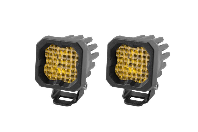 Diode Dynamics Stage Series C1 LED Pod Sport - Yellow Wide Standard ABL (Pair) - Circuit Hero