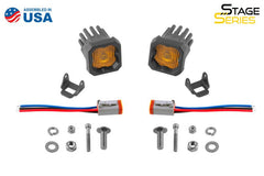 Diode Dynamics Stage Series C1 LED Pod - Yellow SAE Fog Standard ABL (Pair) - Circuit Hero