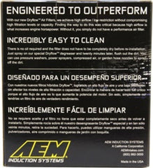 AEM 5.5in Base OD x 4.75in Top OD x 5in Height Conical Dryflow Air Filter - Circuit Hero