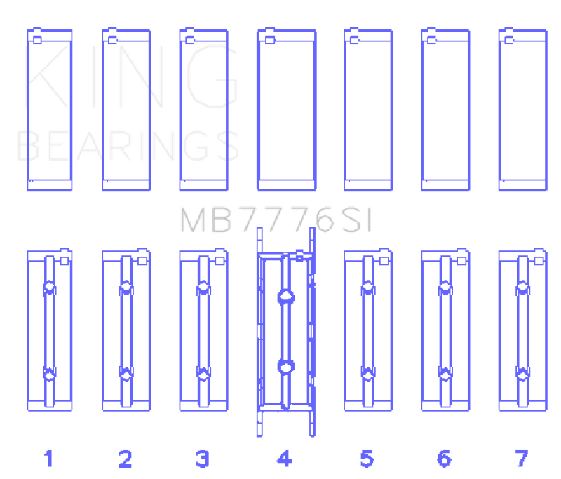 King Engine Bearings BMW N55B30A/N53B30A/N52B30A Main Bearing Set - Size +0.25mm - Circuit Hero