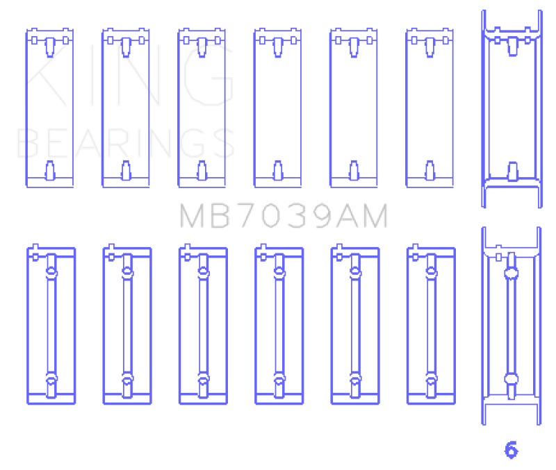 King Engine Bearings BMW M51/M57 Main Bearing Set - Size STD - Circuit Hero