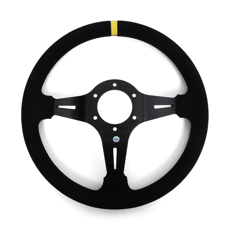 Circuit Hero 3 Spoke Steering Wheel with Slots 350mm 97mm Dish - Circuit Hero