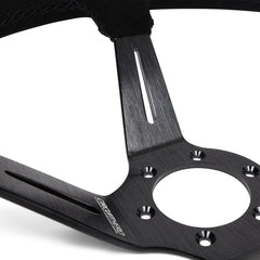 Circuit Hero 3 Spoke Steering Wheel with Slots 350mm 97mm Dish - Circuit Hero