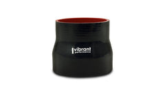 Vibrant Silicone Reducer Coupler 3.50in ID x 3.00in ID x 4.50in Long - Black - Circuit Hero
