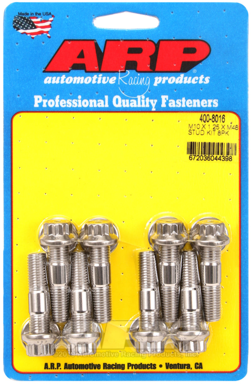 ARP Sport Compact M10 x 1.25 x 48mm Stainless Accessory Studs (8 pack) - Circuit Hero
