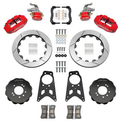 Wilwood 89-98 Nissan 240SX FNSL4R/MC4 Rear Parking BBK w/ 13.50in Slotted Rotors - Red - Circuit Hero