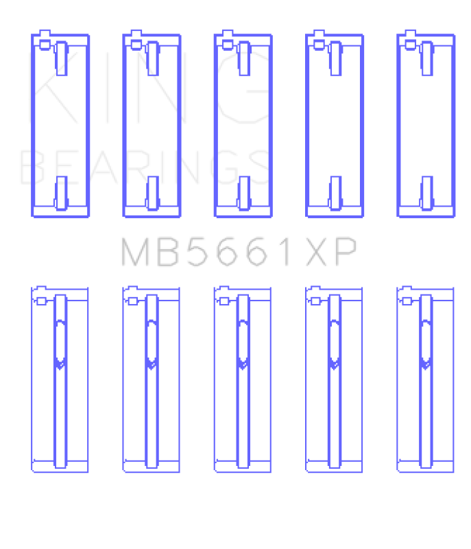 King Audi/Volkswagen ADZ/AWT/APK/BHP/BPY/AKS 1.6/1.8/2.0L Crankshaft Main Bearing Set - Circuit Hero
