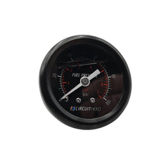 Circuit Hero Liquid-Filled Fuel Pressure Gauge 1.5" 0-100psi
