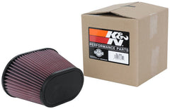 K&N Universal Clamp-On Air Filter 3.5in Flg ID x 8.5x5.25in B OD x 6.25x4in T OD x 5.5in H - Circuit Hero