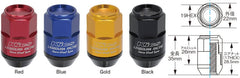 Project Kics Leggdura Racing Shell Type Lug Nut 35mm Closed-End Look 16 Pcs + 4 Locks 12X1.25 Black - Circuit Hero