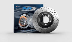 SHW 2021 BMW M2 Comp 3.0L w/o Ceramic Brake Right Front Cross-Drilled LW Brake Rotor (34118072018) - Circuit Hero