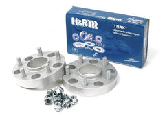 H&R Trak+ 12mm DR Wheel Spacers 5/100 Center Bore 57.1 Stud Thread 14x1.5 Bolt Type - Black - Circuit Hero
