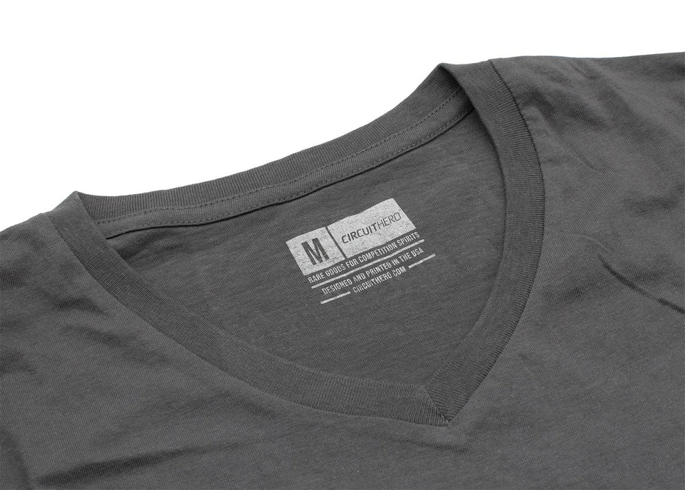 Circuit Hero Logo T-Shirt (Grey V-Neck) - Circuit Hero