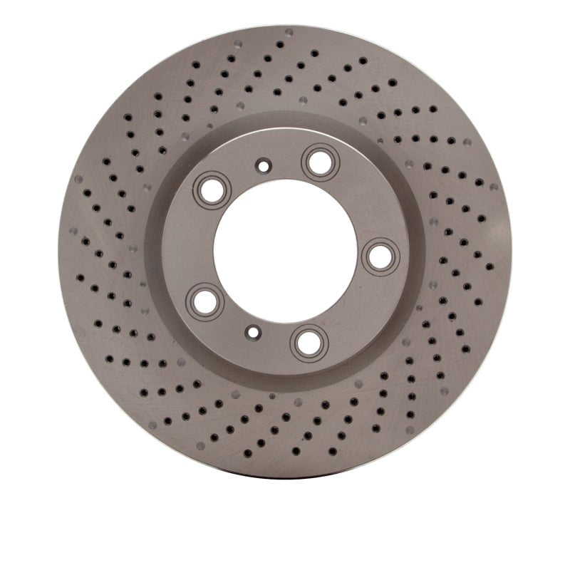 DFC 09-23 Porsche 718 Boxster Left Front Drilled Brake Rotor - Circuit Hero