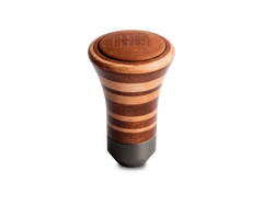 Momo Trofeo Heritage Shift Knob - Tall Wood, Layered Mahogany and Beechwood, Leather Insert Top - Circuit Hero