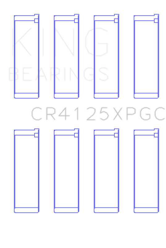 King Subaru EJ20/EJ22/EJ25 (Suites 52mm Journal Size) Tri-Metal Coated Rod Bearing Set - Size STD - Circuit Hero