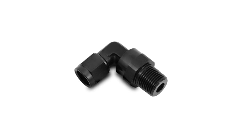 Vibrant -10AN to 3/8in NPT Female Swivel 90 Degree Adapter Fitting - Circuit Hero