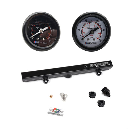 Circuit Hero Aluminum Fuel Rail & Gauge Combo K-Series Honda - Circuit Hero
