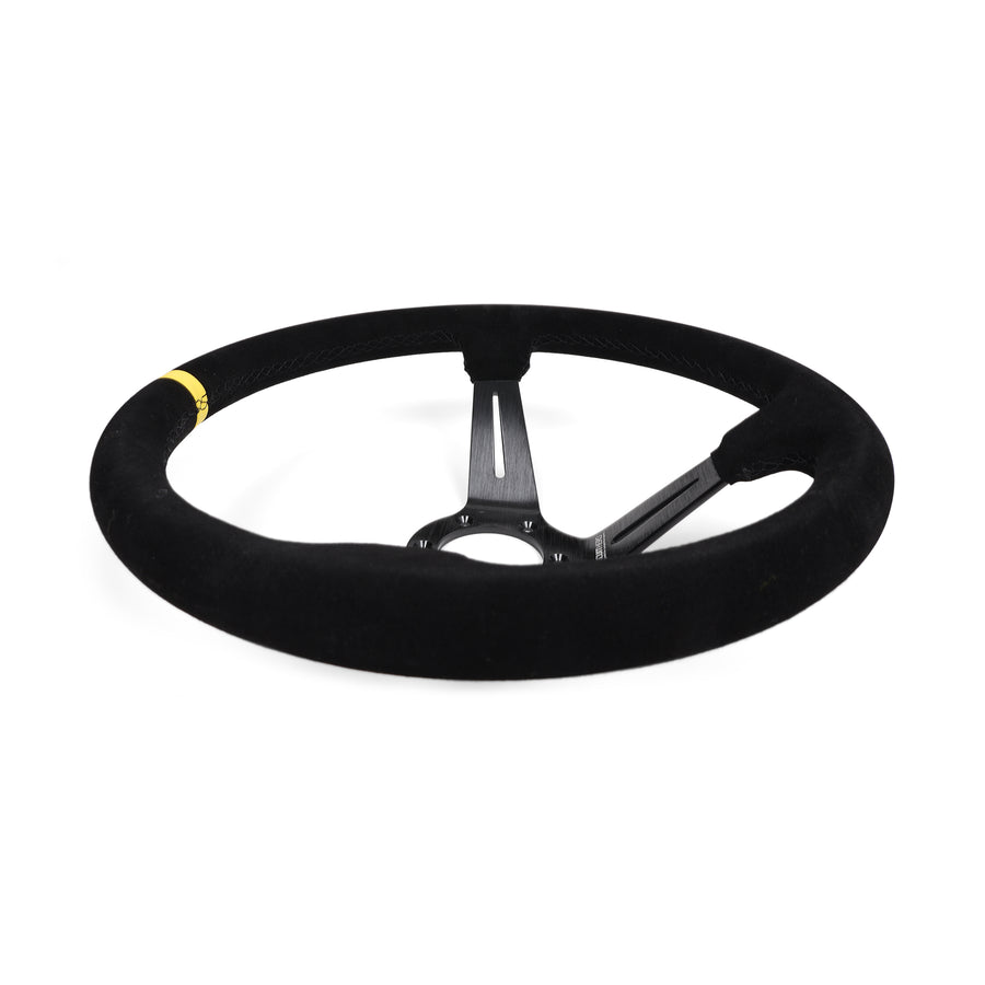 Circuit Hero 3 Spoke Steering Wheel with Slots 350mm/97mm Dish 6 Bolt