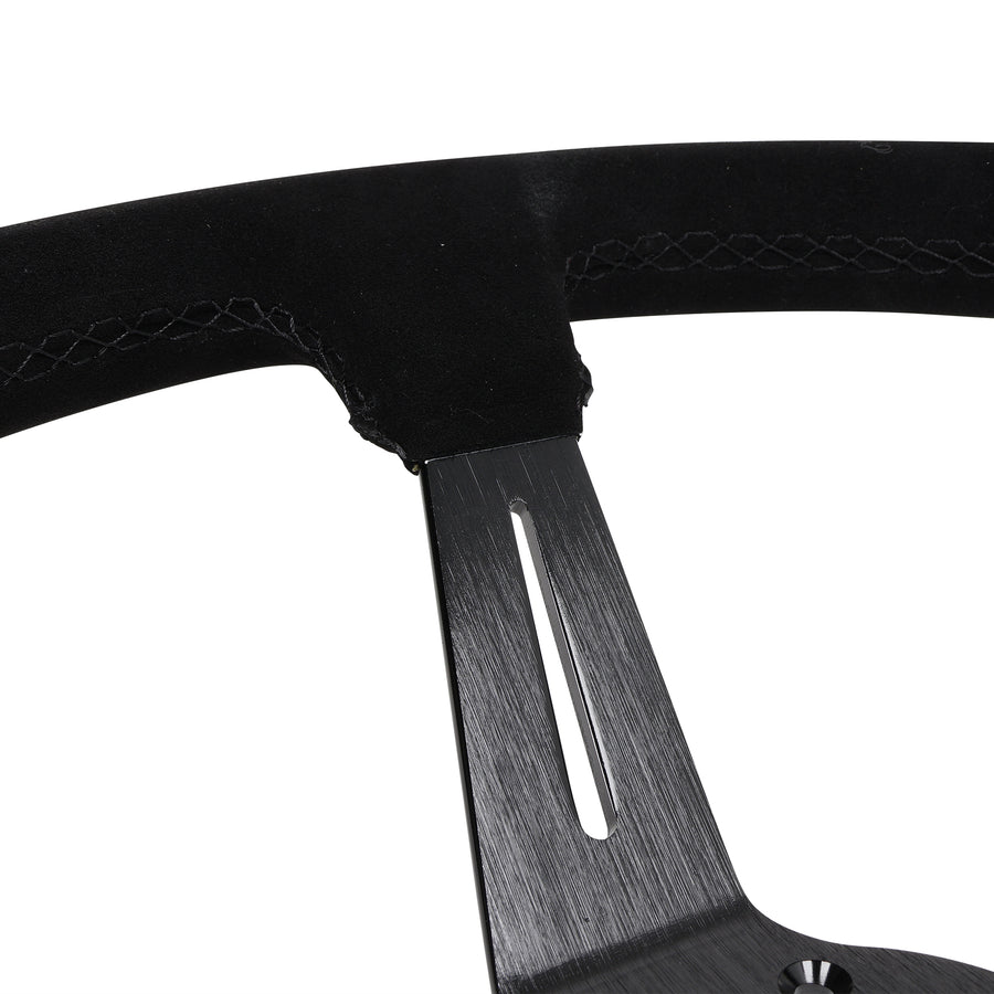 Circuit Hero 3 Spoke Steering Wheel with Slots 350mm/97mm Dish 6 Bolt