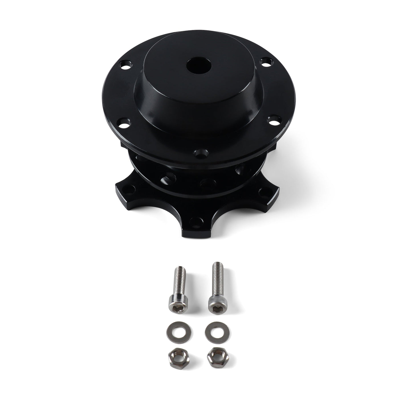 Quick Release Steering Wheel Hub 6-Bolt Black