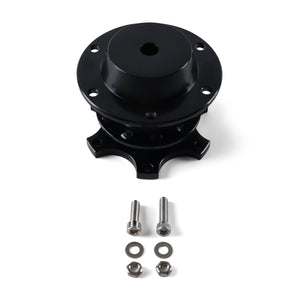 Quick Release Steering Wheel Hub 6-Bolt Black
