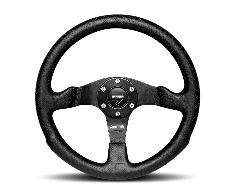 Momo Competition Steering Wheel 350 mm - Black AirLeather/Black Spokes - Circuit Hero