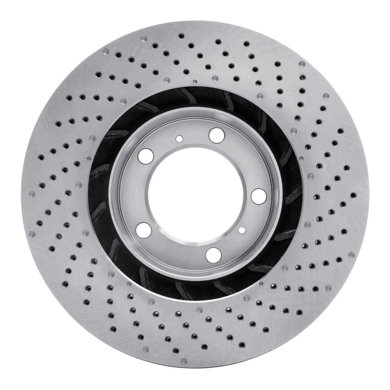 DFC 09-23 Porsche 718 Boxster Left Front Drilled Brake Rotor - Circuit Hero