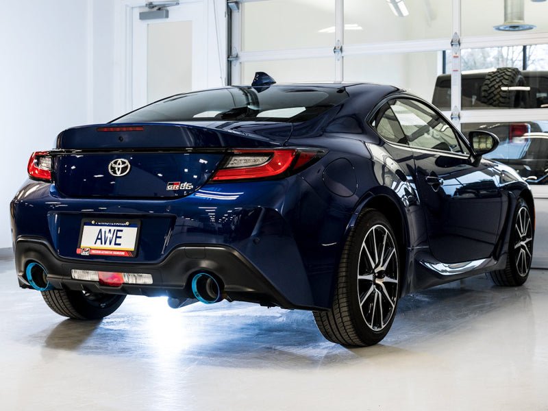 AWE Track Edition Exhaust for Subaru BRZ / Toyota GR86 / Toyota 86 / Scion FR-S - Vapor Blue Tips - Circuit Hero