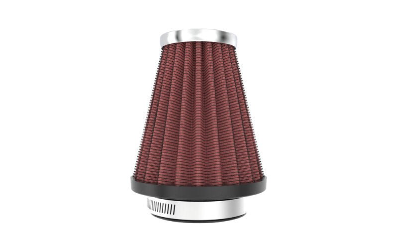 K&N Universal Chrome Filter 2.063in Flange ID x 3.5in Base OD x 2in Top OD x 4in H - Circuit Hero