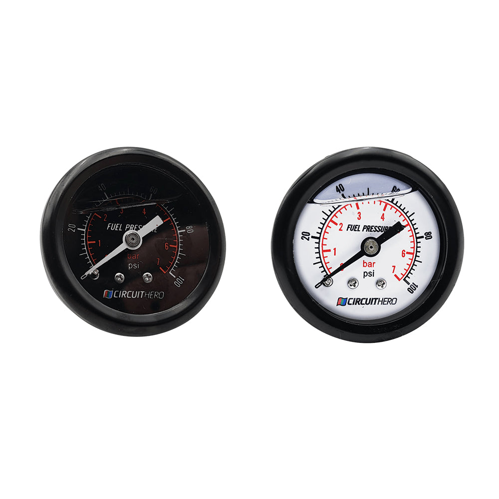 Circuit Hero Liquid-Filled Fuel Pressure Gauge 1.5" 0-100psi