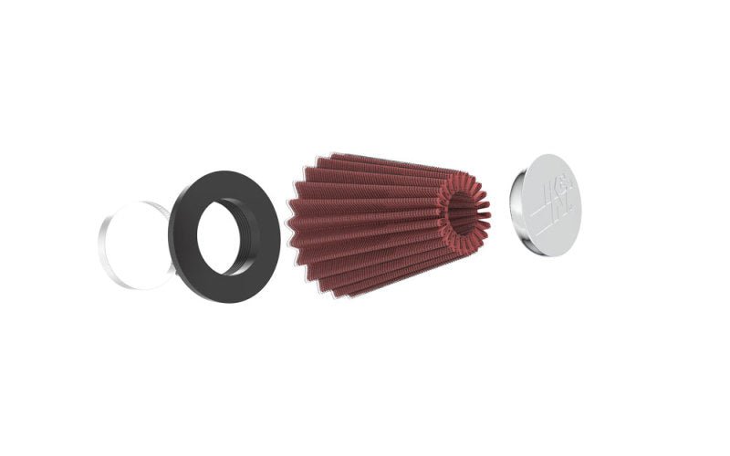 K&N Universal Chrome Filter 2.063in Flange ID x 3.5in Base OD x 2in Top OD x 4in H - Circuit Hero