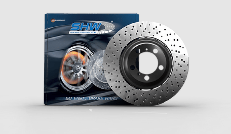 SHW 2021 BMW M2 Comp 3.0L w/o Ceramic Brake Right Front Cross-Drilled LW Brake Rotor (34118072018) - Circuit Hero