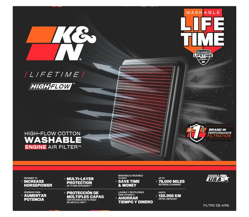 K&N 2015 Volkswagen Polo L4-1.8L Replacement Air Filter - Circuit Hero