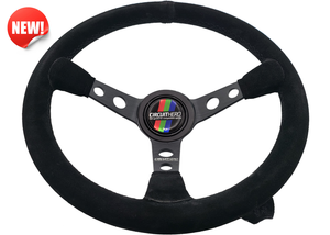 3 Spoke Steering Wheel with Holes 345mm/70mm Dish 6 Bolt