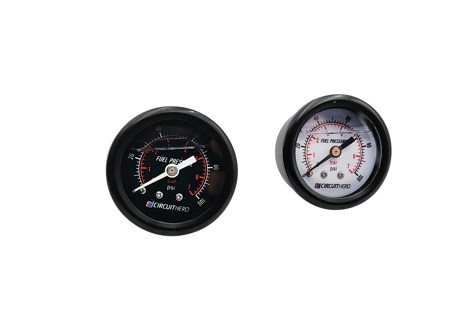 Circuit Hero Liquid-Filled Fuel Pressure Gauge 1.5" 0-100psi